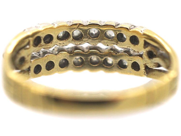 Georgian Two Row Old Mine Cut Diamond Ring