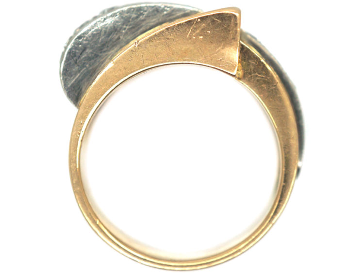 French 18ct Gold & Diamond Set Cocktail Ring