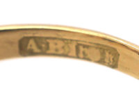 Edwardian 18ct Gold Sapphire & Diamond Crossover Ring
