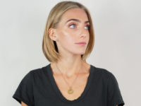 Art Nouveau 15ct Gold Locket of a Lady with Flowers