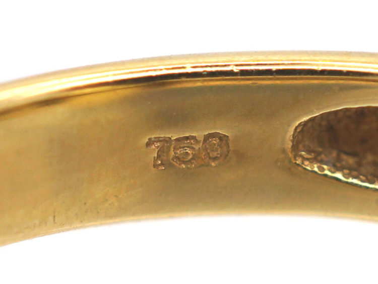 18ct Gold Revolving Sphere Ring