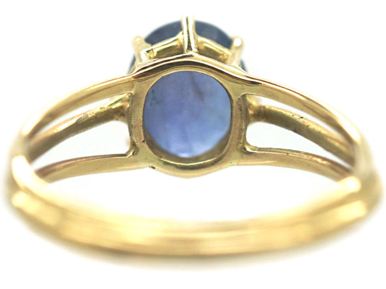 18ct Gold Sapphire Solitaire Ring