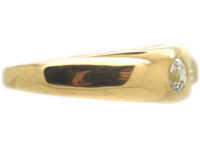 Victorian Three Stone Diamond Rub Over Set Ring