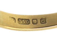 18ct Gold, Emerald and Diamond Three Stone Ring by Cropp & Farr
