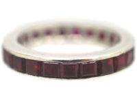 Art Deco French Platinum & Ruby Eternity Ring