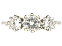 Art Deco Platinum & Diamond Three Stone Ring