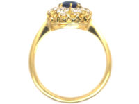 18ct Gold, Sapphire & Diamond Cluster Ring