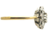 Edwardian 18ct Gold & Platinum, Diamond Daisy Cluster Ring