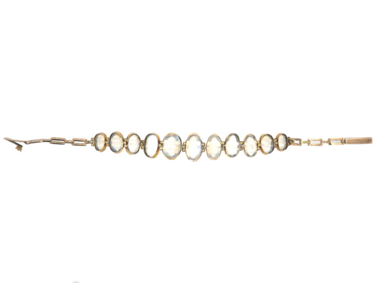Edwardian 9ct Gold Moonstone Bracelet