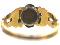 Regency 15ct Gold, Turquoise & Natural Split Pearl cluster Ring