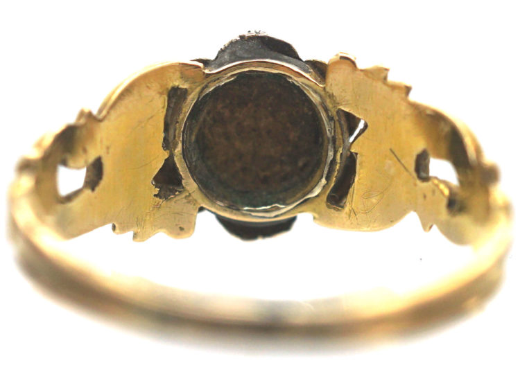 Regency 15ct Gold, Turquoise & Natural Split Pearl cluster Ring