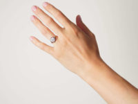 Art Deco 18ct Gold & Platinum, Diamond & Ruby Target Ring
