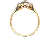 Edwardian 18ct Gold & Platinum, Diamond Daisy Cluster Ring