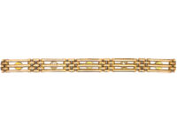 Edwardian 15ct Gold Turquoise & Diamond Gate Bracelet