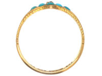Victorian 15ct Gold, Turquoise & Diamond Forget Me Not Ring