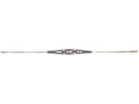 Art Deco 18ct Gold & Platinum, Sapphire & Diamond Bracelet