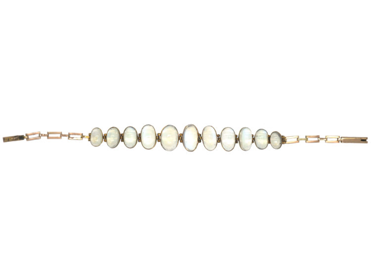 Edwardian 9ct Gold Moonstone Bracelet