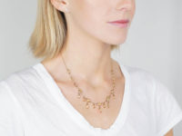 Edwardian 15ct Gold & Topaz Drops Necklace