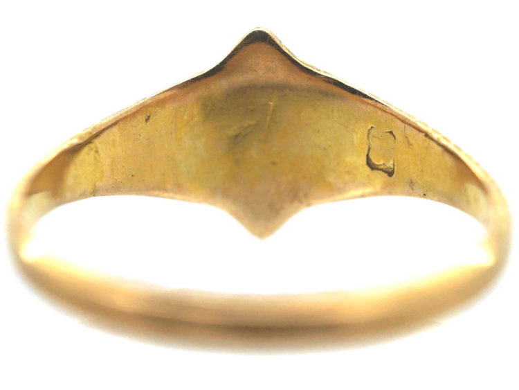 Victorian 15ct Gold, Turquoise & Diamond Forget Me Not Ring