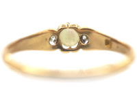 Edwardian 18ct Gold, Natural Split Pearl & Diamond Ring