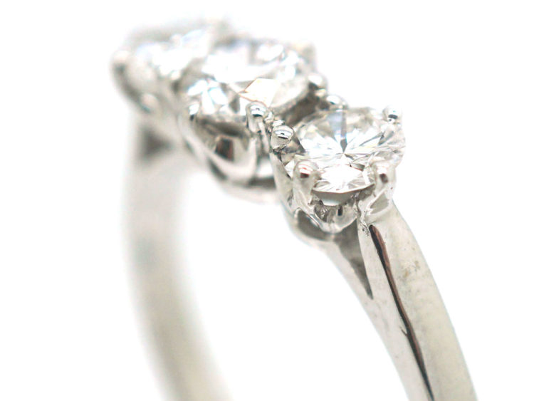 18ct White Gold Three Stone Diamond Ring