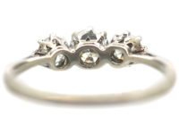 Art Deco Platinum & Diamond Three Stone Ring