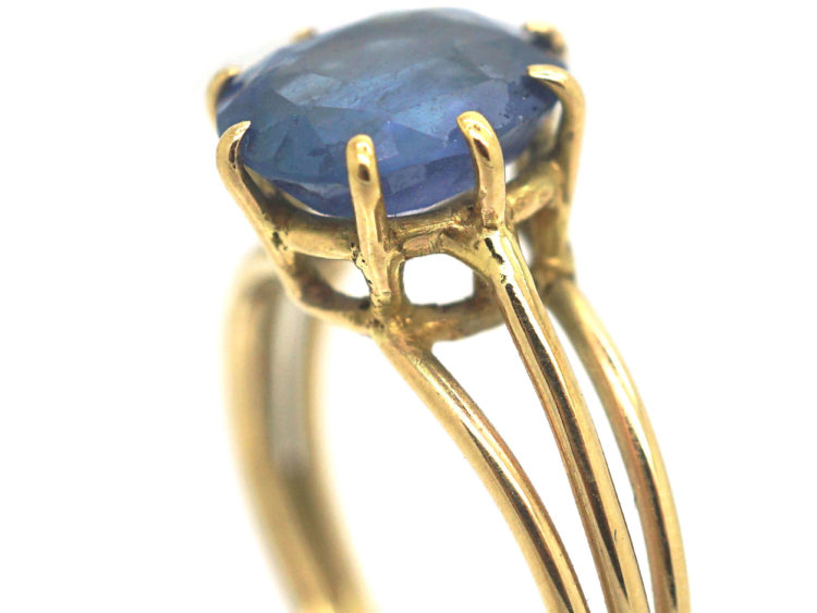 18ct Gold Sapphire Solitaire Ring