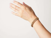 French 18ct Gold Woven Curb Bracelet