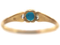 Edwardian 18ct Gold, Turquoise & Diamond Ring