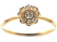 Edwardian 18ct Gold & Platinum, Diamond Daisy Cluster Ring