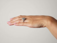 Art Deco Platinum Large Diamond Cluster Ring