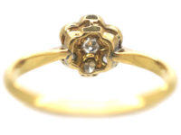 Edwardian 18ct Gold & Platinum, Diamond Daisy Cluster Ring