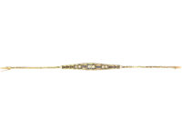 Art Deco 18ct Gold & Platinum, Sapphire & Diamond Bracelet