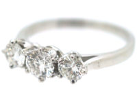 18ct White Gold Three Stone Diamond Ring