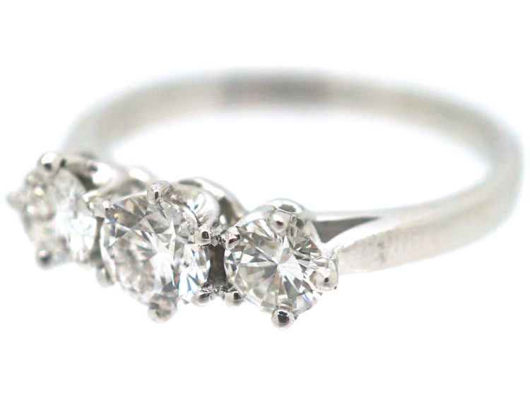 18ct White Gold Three Stone Diamond Ring