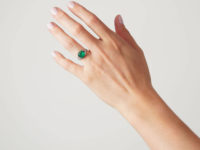 Art Deco Platinum, Emerald & Diamond Ring