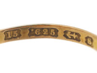 Victorian 15ct Gold, Turquoise & Diamond Forget Me Not Ring