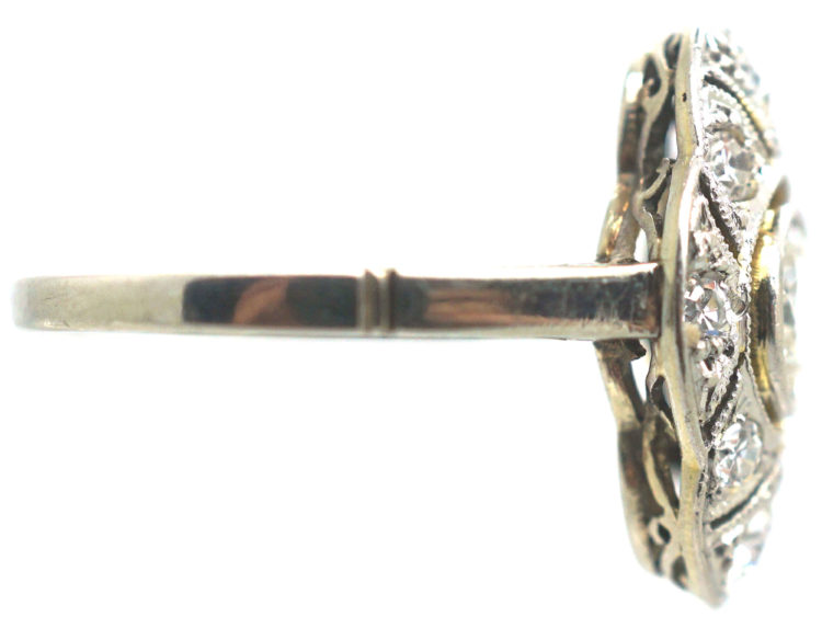 Art Deco 18ct White Gold & Platinum, Diamond Ring