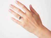 Edwardian 18ct Gold & Platinum, Sapphire & Diamond Cluster Ring