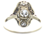 Art Deco 18ct White Gold & Platinum, Diamond Ring