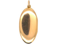 Edwardian Slim Oval 15ct Gold Locket