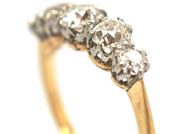 18ct Gold & Platinum Five Stone Diamond Ring