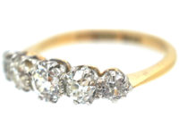 18ct Gold & Platinum Five Stone Diamond Ring