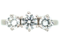 18ct White Gold Three Stone Diamond Ring