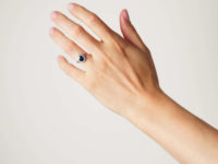 Art Deco Platinum, Burma Sapphire & Diamond Cluster Ring