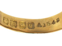 Edwardian 18ct Gold Knot Ring set with Three Diamonds