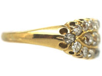 Victorian 18ct Gold & Diamond Boat Shaped Ring