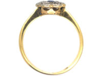 Edwardian 18ct Gold & Platinum, Sapphire & Diamond Oval Cluster Ring