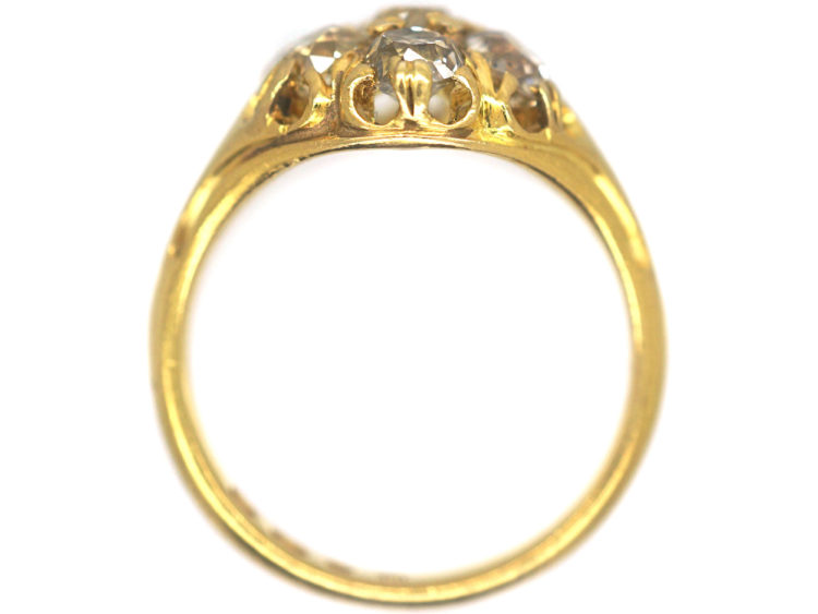 Victorian 18ct Gold & Diamond Cluster Ring