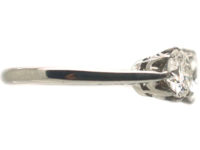 Art Deco 18ct White Gold & Platinum Three Stone Diamond Ring